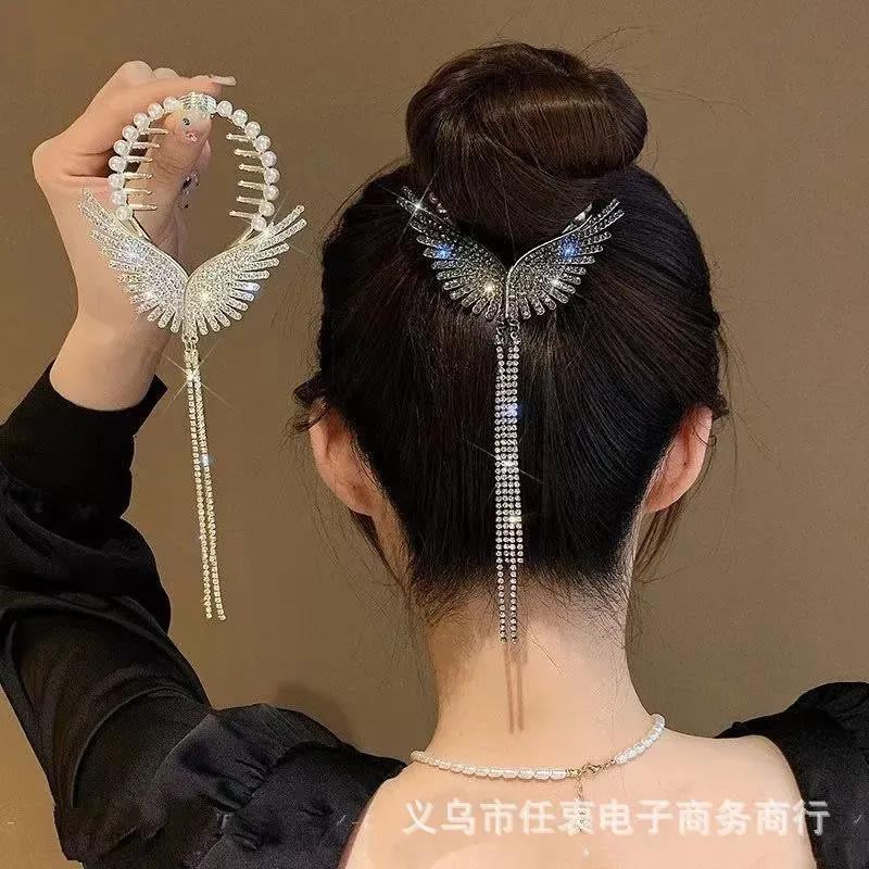 Butterfly design silver plated hair claw