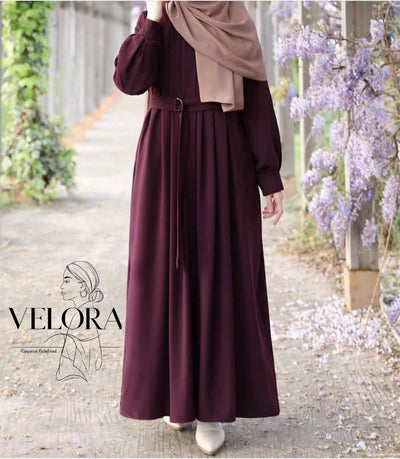 Stylish Maroon Georgette Full Abaya for Women -2 Pcs