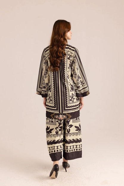 Stylish Women's Stitched Printed Shirt And Trouser Set - 2 Pcs