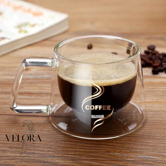 Transparent Double Bottom Glass Mug