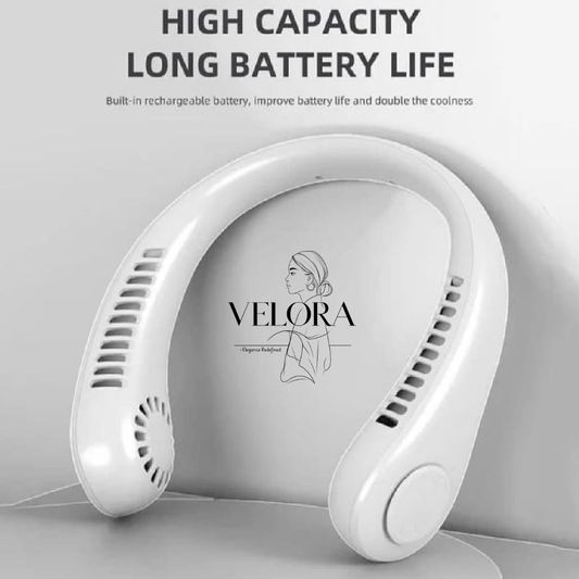 Rechargeable Bladeless Neck Fan Lightweight and portable cooling solution.
