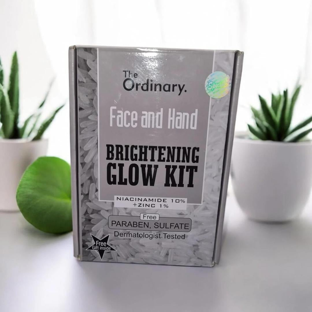 The ordinary  4 in 1 Skincare Bundle - Cleanser, Scrub, Powder Mask & Serum (4 Pcs)